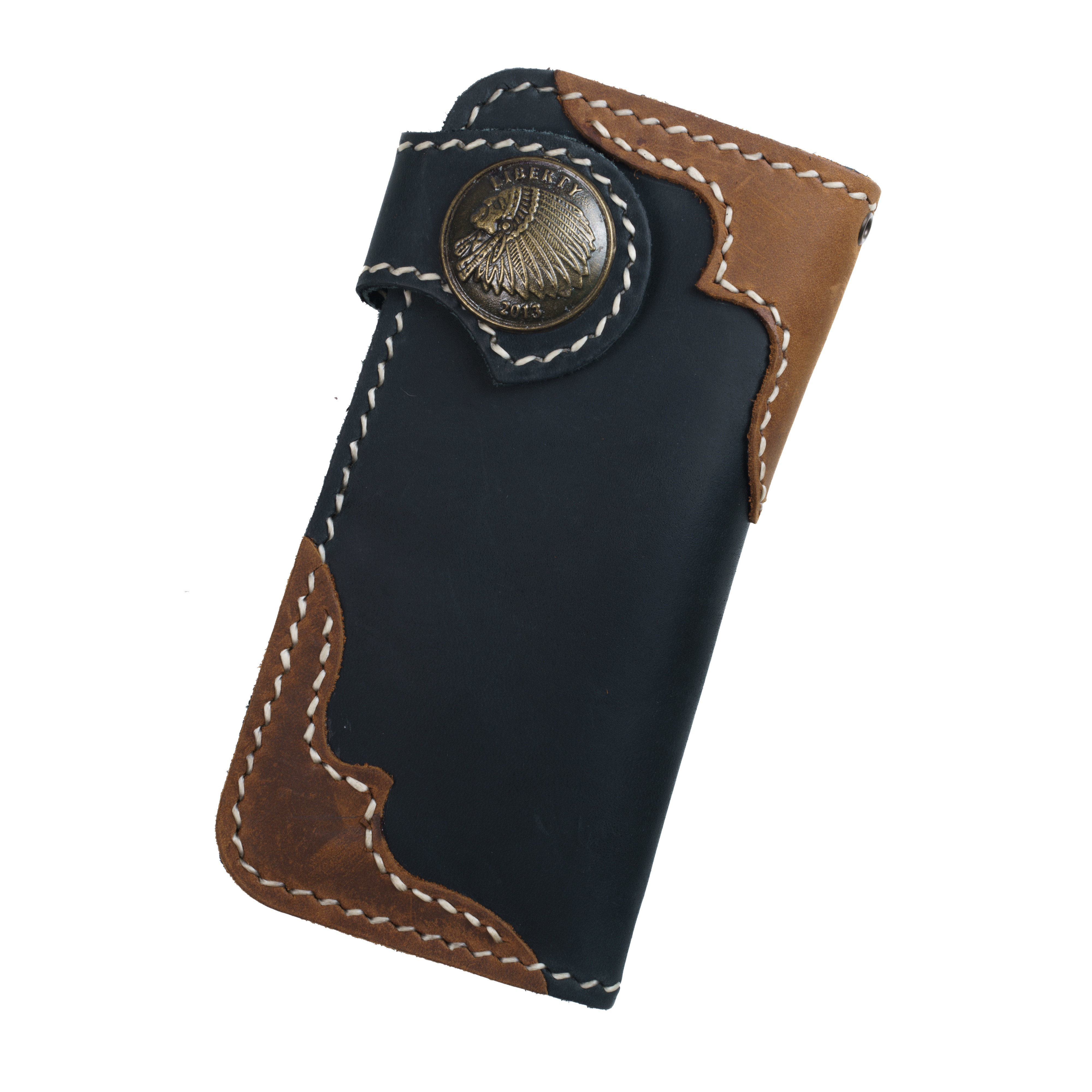 財布 メンズ バイカーズウォレット 長財布 本革 ライダースウォレット レザーウォレット 二つ折り 財布 メンズ 革財布