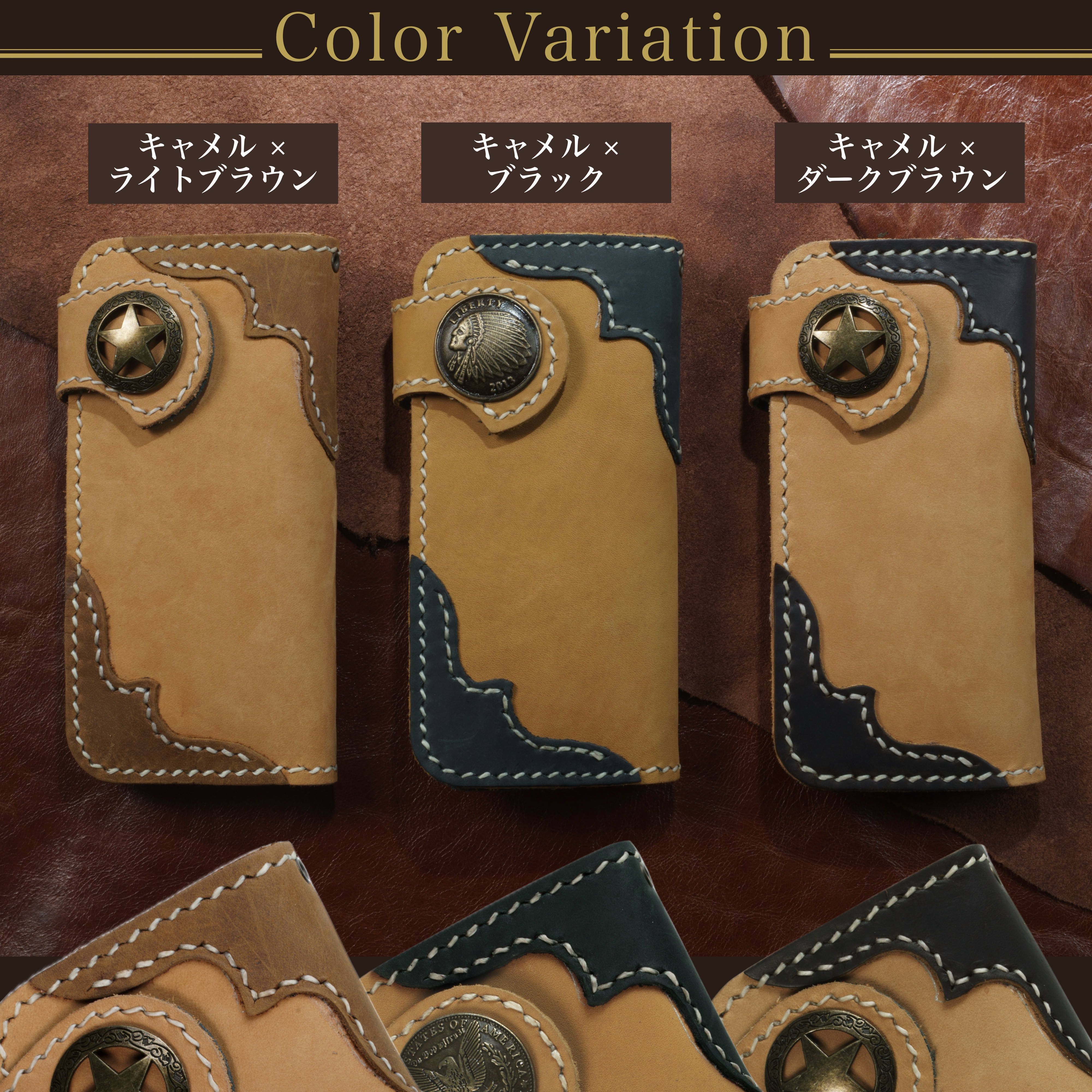 財布 メンズ バイカーズウォレット 長財布 本革 ライダースウォレット レザーウォレット 二つ折り 財布 メンズ 革財布