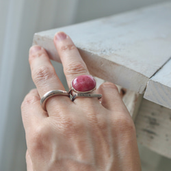 [薔薇のつぼみのimperial rhodonite]ring 6枚目の画像