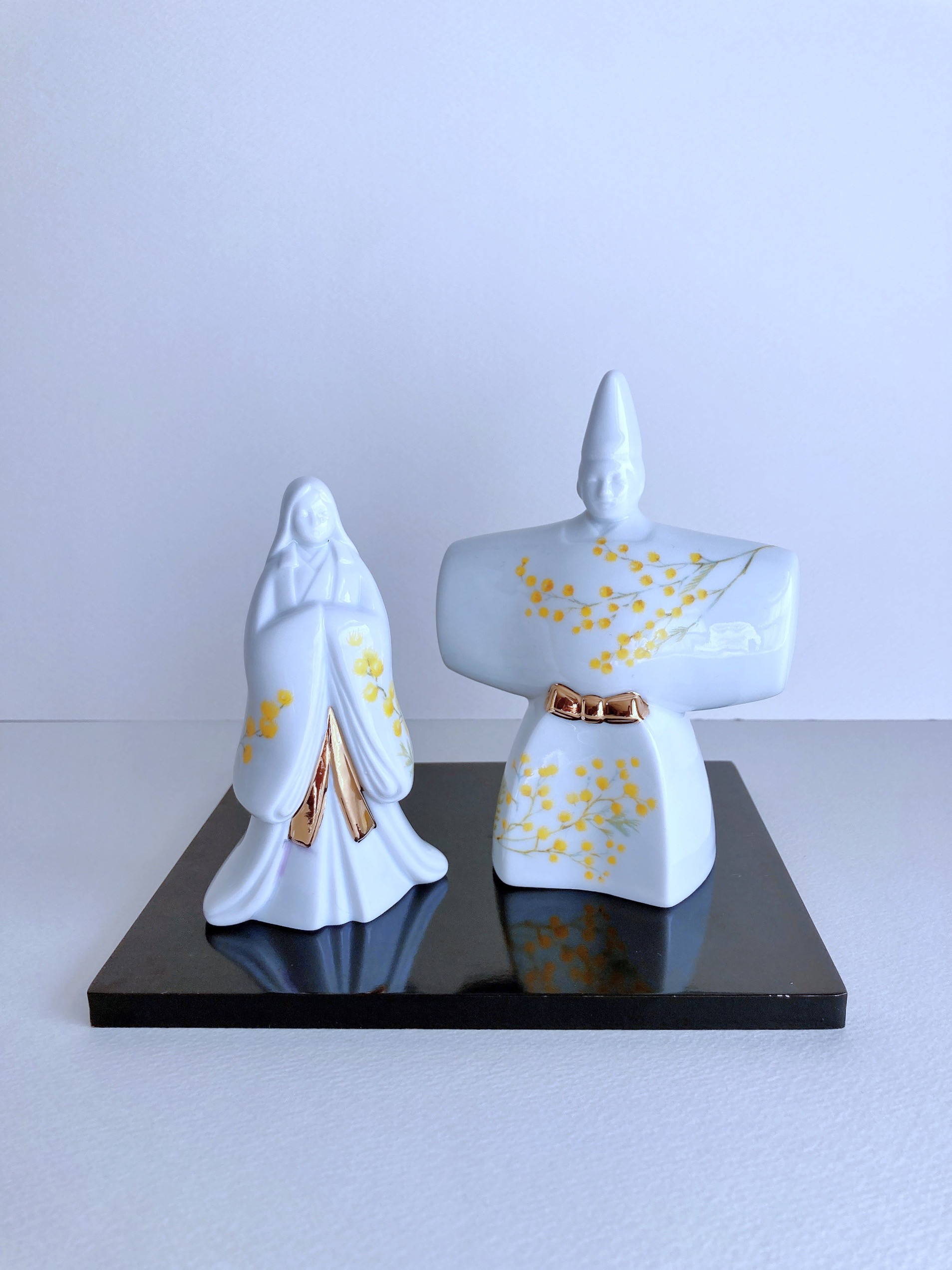 立ち雛（ミモザ）｜春を感じる華やかな一対