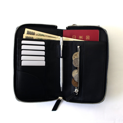 リアルカーボンとレザー 2WAYモバイルウォレット スマホケース収納財布 7枚目の画像