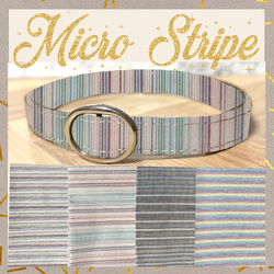 46700 micro　stripe＊迷子札付＊フルオーダーの軽い首輪 1枚目の画像