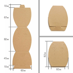 【名入れ箔押し】オリジナル台紙 卵ちゃん台紙 （クラフト）ピアス イヤリング ネックレス用 3way 50枚・100枚 6枚目の画像