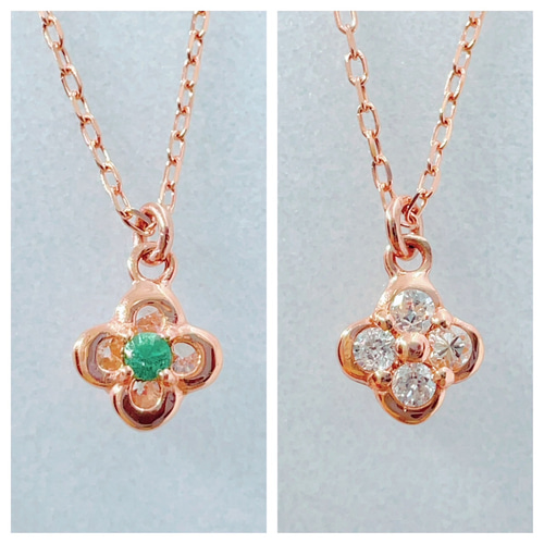 S334 幸運のシンボル 幸運のシンボル エメラルド ダイヤモンド0.05ct