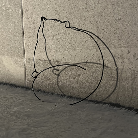 おすわり　ぽちゃ猫　お名前オーダー　名入れ　虫ピン無料 10枚目の画像
