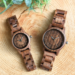 【木製腕時計】EINBAND Himmel Walnut クルミ 木の時計 腕時計 天然木【40mm】 6枚目の画像