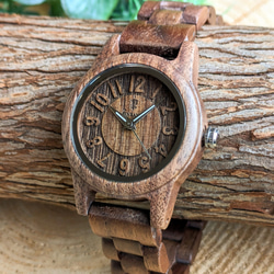 【木製腕時計】EINBAND Himmel Walnut クルミ 木の時計 腕時計 天然木【32mm】 1枚目の画像