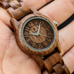 【木製腕時計】EINBAND Himmel Walnut クルミ 木の時計 腕時計 天然木【32mm】 4枚目の画像