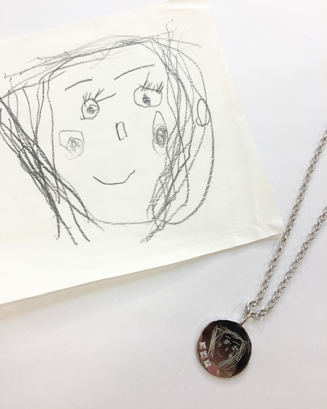 【momento】シルバー うちの子といつも一緒にいられる 刻印ネックレス-L(受注制作）