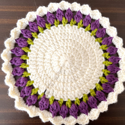 手編みの鍋敷き 3枚目の画像