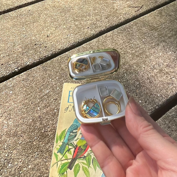 〔ピルケース〕おしゃれでかわいい！持ち運びしやすい外国切手のケース（ポーランド文鳥たち）ラッピング無料！プレゼントにも 6枚目の画像