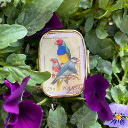 〔ピルケース〕おしゃれでかわいい！持ち運びしやすい外国切手のケース（ポーランド文鳥たち）ラッピング無料！プレゼントにも 12枚目の画像