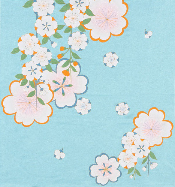 風呂敷　ちりめんふろしき　ギフト　レーヨン100％　みやこ桜　全2色　68cm幅　 2枚目の画像