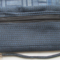 ７５７２　藍大島紬の着物で作った和風財布・ポーチ＃送料無料 7枚目の画像