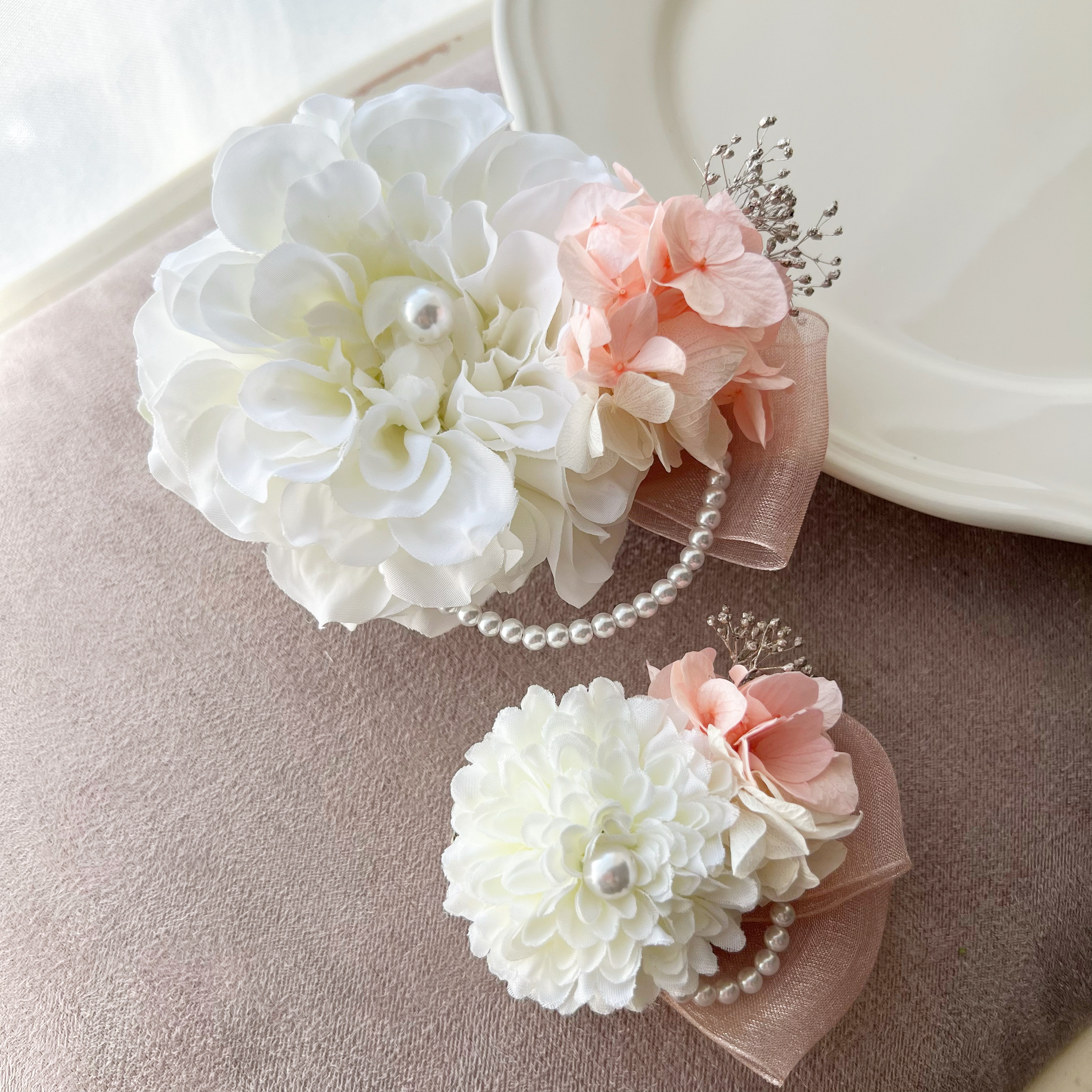 親子セット　コサージュ　Ribbon