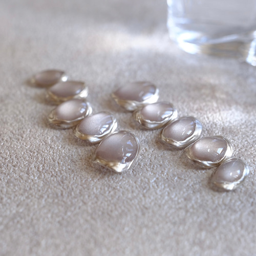 silver ring× stone motif/ネイルチップ ミラーネイル