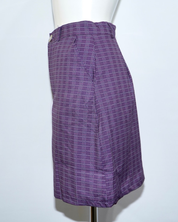 Grid Check Mini Skirt (purple) ミニスカート パープル 紫 ストリート 10枚目の画像