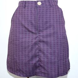 Grid Check Mini Skirt (purple) ミニスカート パープル 紫 ストリート 8枚目の画像