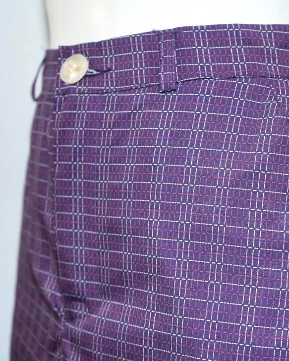 Grid Check Mini Skirt (purple) ミニスカート パープル 紫 ストリート 7枚目の画像
