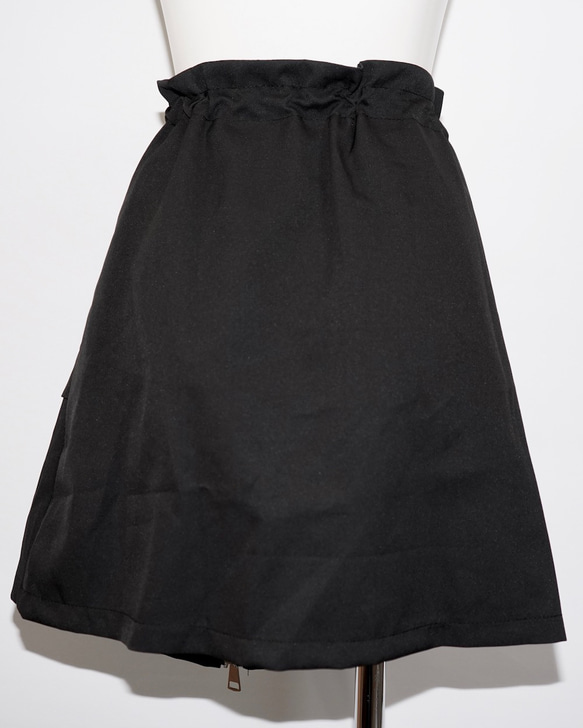 Front Zip Aperture Mini Skirt (black) ミニスカート ブラック 黒 カジュアル 9枚目の画像