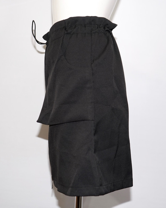 Front Zip Aperture Mini Skirt (black) ミニスカート ブラック 黒 カジュアル 10枚目の画像
