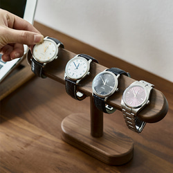 天然無垢材 ウォールナット 腕時計スタンド　ウォッチスタンド シングル用 4枚目の画像