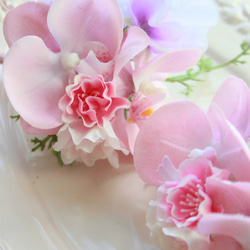 胡蝶蘭と桜のコサージュ（ライトピンク） 4枚目の画像