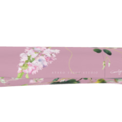 【受注生産】ワンタッチ式自動開き折り畳み傘　メジロと八重桜　アンティークピンク 16枚目の画像