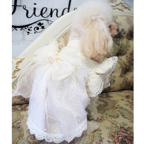 ローズリボンチュニック　∞TuTu∞  犬服　ハンドメイド ローズリボンチュニック∞TuTu∞ 犬服ハンドメイド