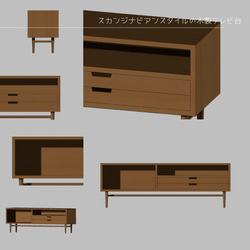 オーダーメイド 職人手作り テレビ台 ローボード サイズオーダー 収納 リビングボード 無垢材 天然木 木工 家具 LR 4枚目の画像