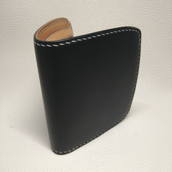 コンパクトウォレット 〜Compact billfold wallet black&natural〜 1枚目の画像