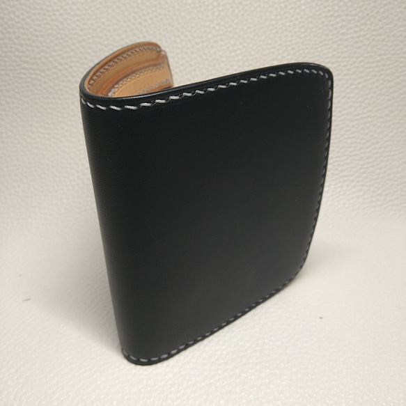 コンパクトウォレット 〜Compact billfold wallet black&natural〜 1枚目の画像