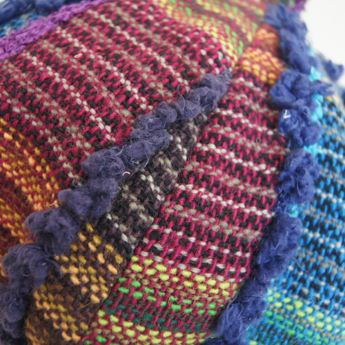 ☆さをり織り☆ ベレー帽 さおり織り どんぐり帽 ブルー パープル