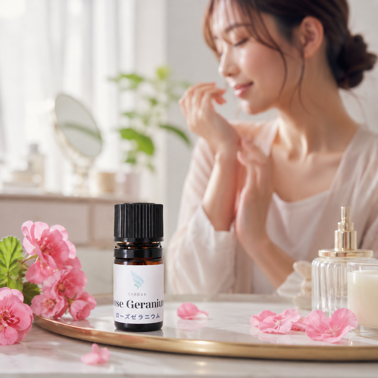 ローズゼラニウム オーガニック 5ml】高品質 エッセンシャルオイル