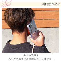 iphone8Plus ケース クリア iphone7plus ストラップ付き マグセーフ対応 大人可愛い シンプル 6枚目の画像
