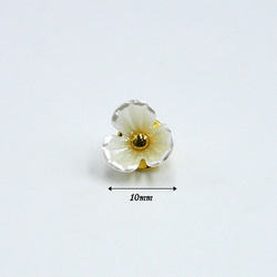 ミニシャンクボタン 10mm【 White petit flower 】8個 4枚目の画像