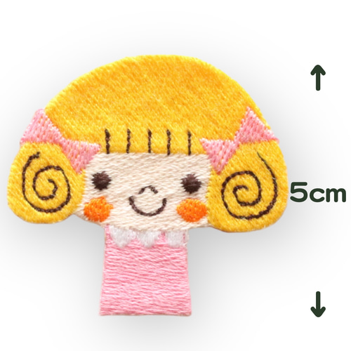 【のんちゃん】オッペン5点 名入れできる 女の子のんちゃんの刺繍ワッペン＊おしゃれで可愛い刺繍