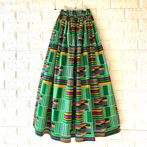 アフリカンプリント　マキシスカート 2枚目の画像