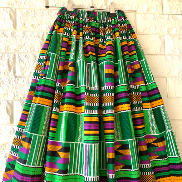 アフリカンプリント　マキシスカート 3枚目の画像