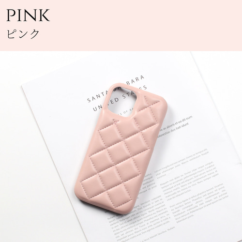 iphone14 ケース レザー 14Pro 14ProMAX 大人かわいい キルティング