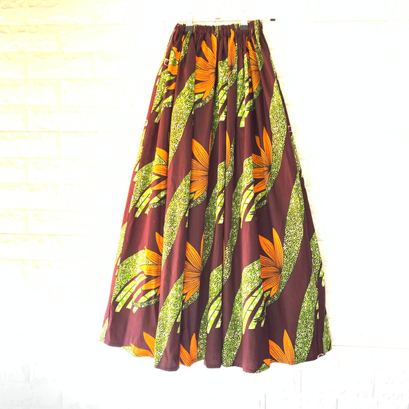 アフリカンプリント　ロングスカート 2枚目の画像