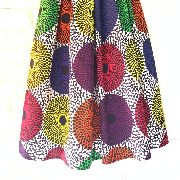アフリカンプリント　ロングスカート 4枚目の画像