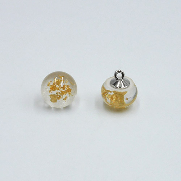 ラウンドミニシャンクボタン 12mm【 Gold Flakes 】3個 9枚目の画像