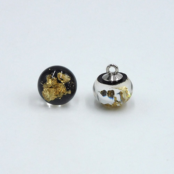 ラウンドミニシャンクボタン 12mm【 Gold Flakes 】3個 8枚目の画像