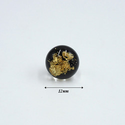 ラウンドミニシャンクボタン 12mm【 Gold Flakes 】3個 6枚目の画像