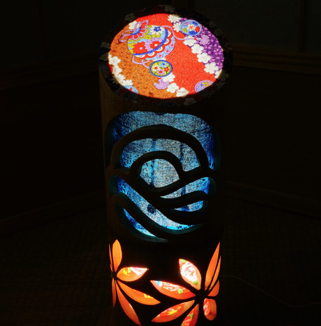 ★竹灯り・竹あかり・竹灯籠　～～ 癒しの灯り　華衣ライン★勾玉★～～