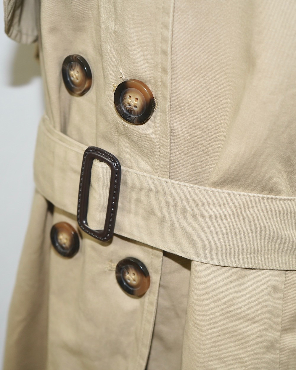 Belted Long Trench Coat (beige) コート ベージュ 薄茶 きれいめ