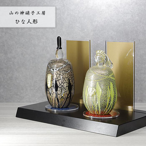 おしゃれ【雛人形 B】台座付 置物 ガラス製 手作り Glass Studio おしゃれ【雛人形 B】台座付 置物 ガラス製 手作り Glass Studio