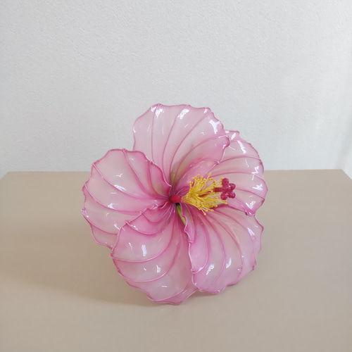 ゆま　アメリカンフラワー ハイビスカス♡髪飾り♡ディップアート♡アメリカンフラワー