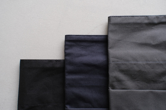 和服 | Kesa 圍裙 | 棉質打字機 | 黑色 第3張的照片